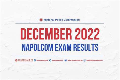 December 2022 NAPOLCOM Exam Results (PNP .